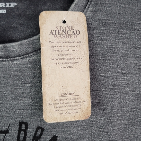 ZONTRIP Rio De Janeiro Brazil Stone Washed Soft T-shirt NWT Unworn Men's Size L - Picture 6 of 13